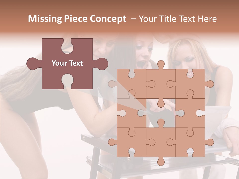 Playful Bunny Female PowerPoint Template