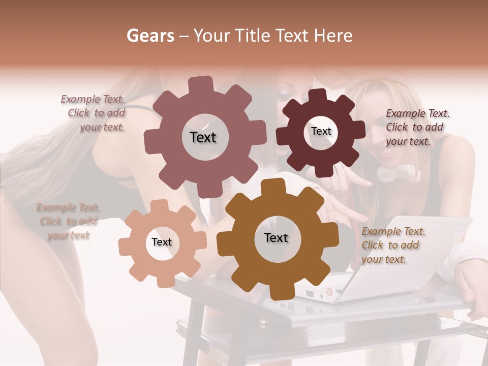 Playful Bunny Female PowerPoint Template