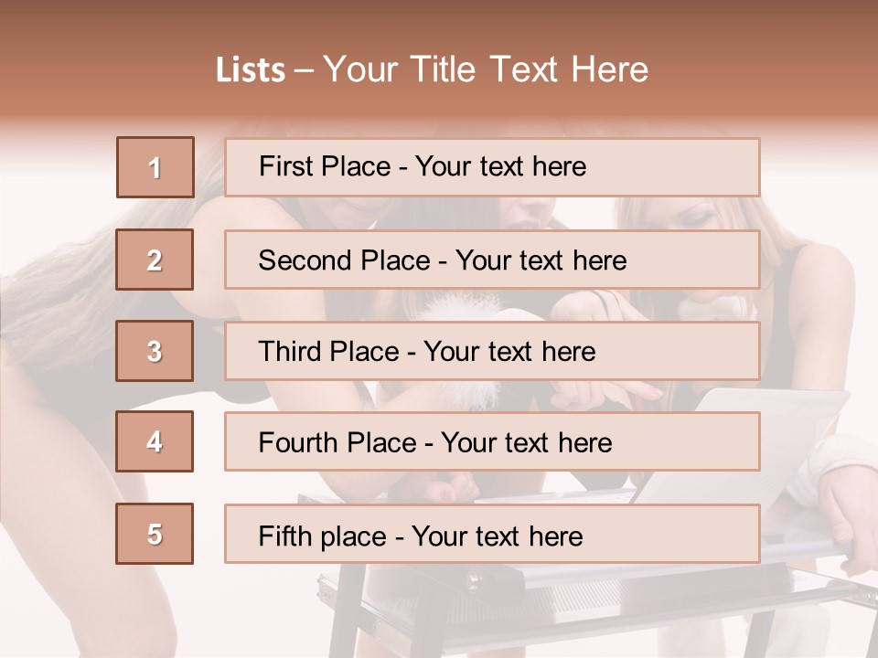 Playful Bunny Female PowerPoint Template