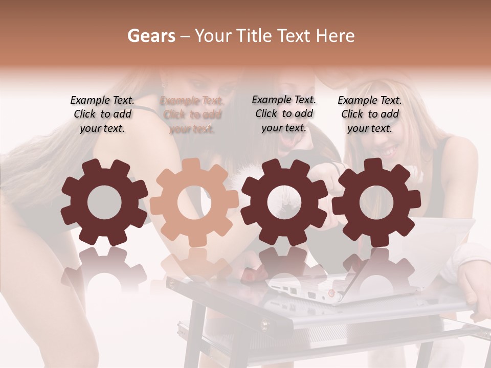 Playful Bunny Female PowerPoint Template