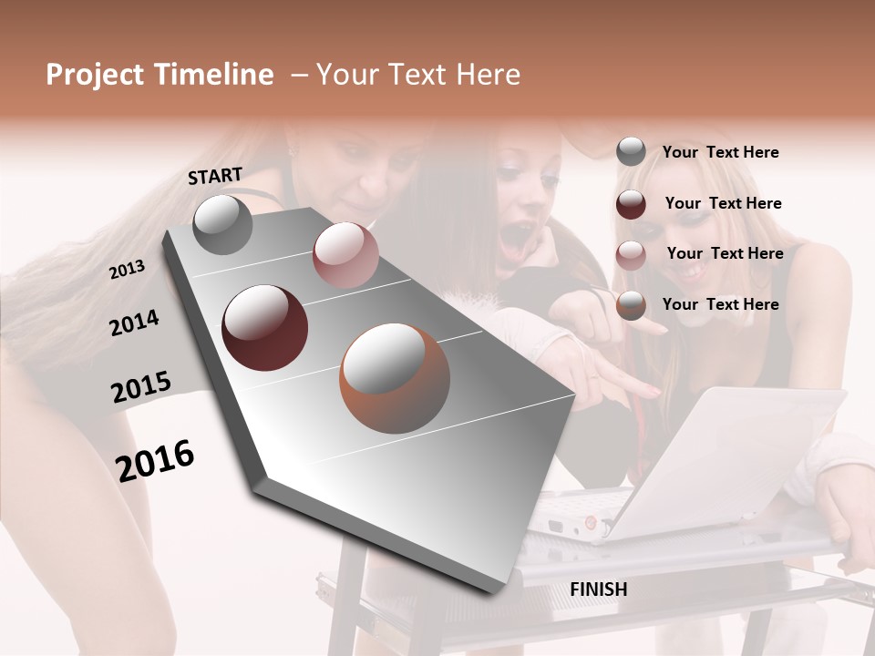 Playful Bunny Female PowerPoint Template