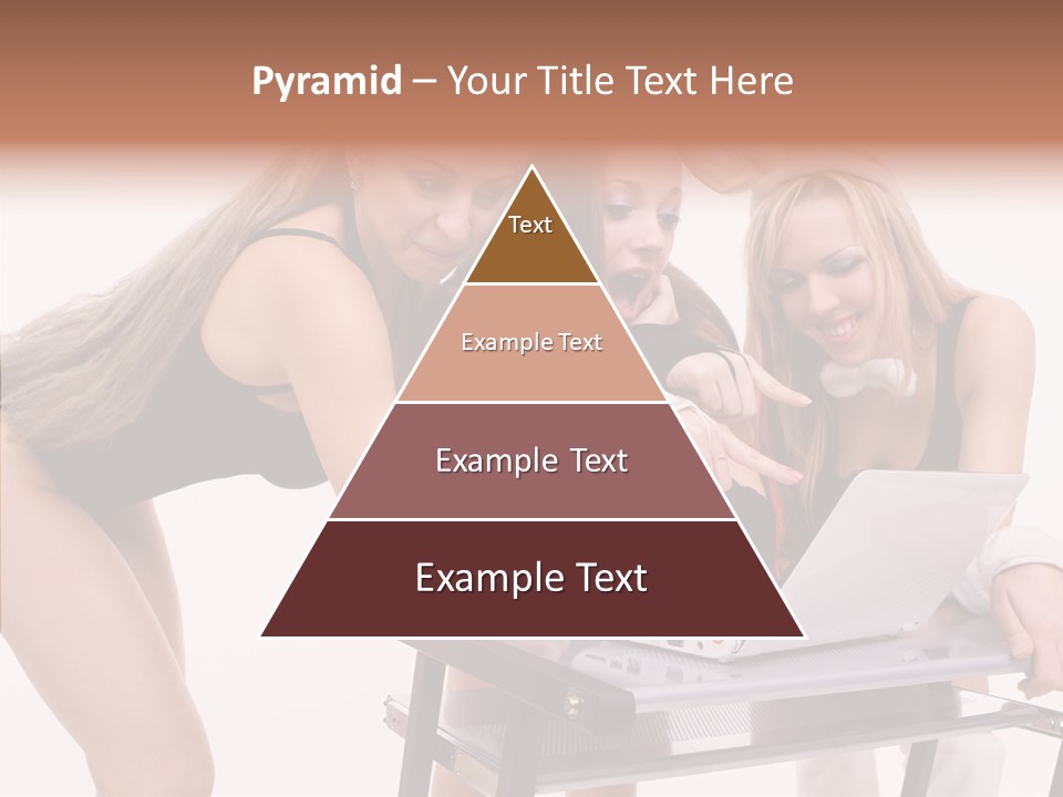 Playful Bunny Female PowerPoint Template