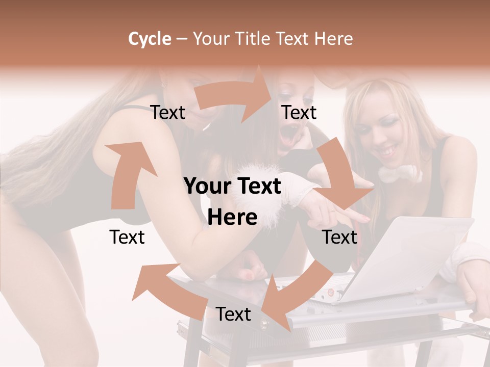 Playful Bunny Female PowerPoint Template