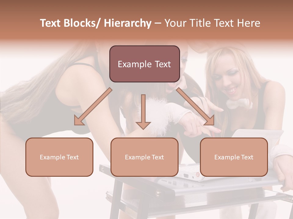 Playful Bunny Female PowerPoint Template