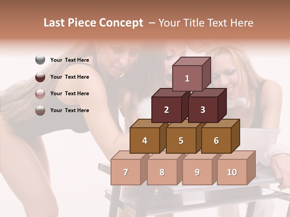 Playful Bunny Female PowerPoint Template