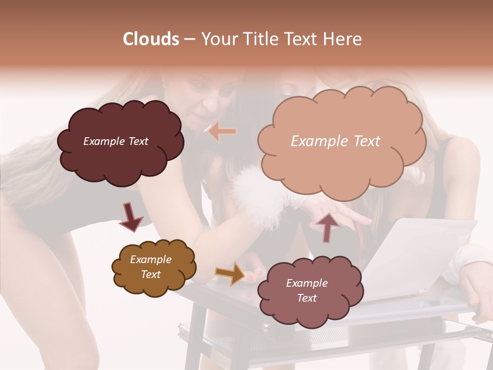 Playful Bunny Female PowerPoint Template