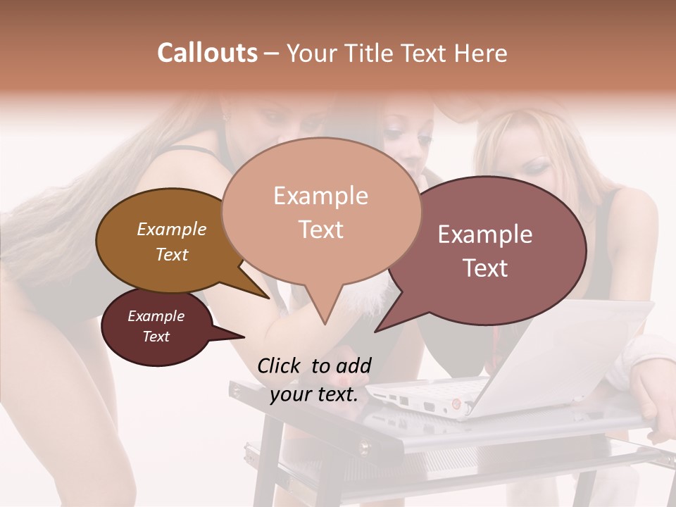 Playful Bunny Female PowerPoint Template