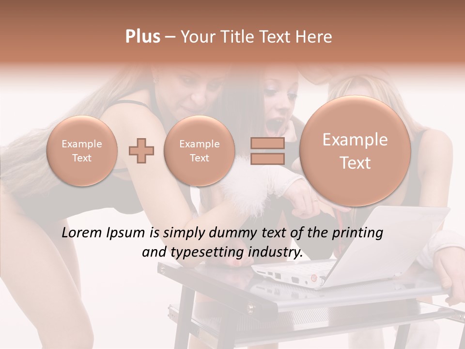 Playful Bunny Female PowerPoint Template