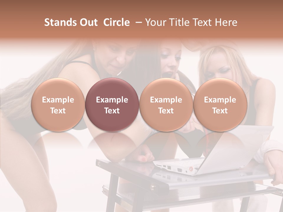 Playful Bunny Female PowerPoint Template