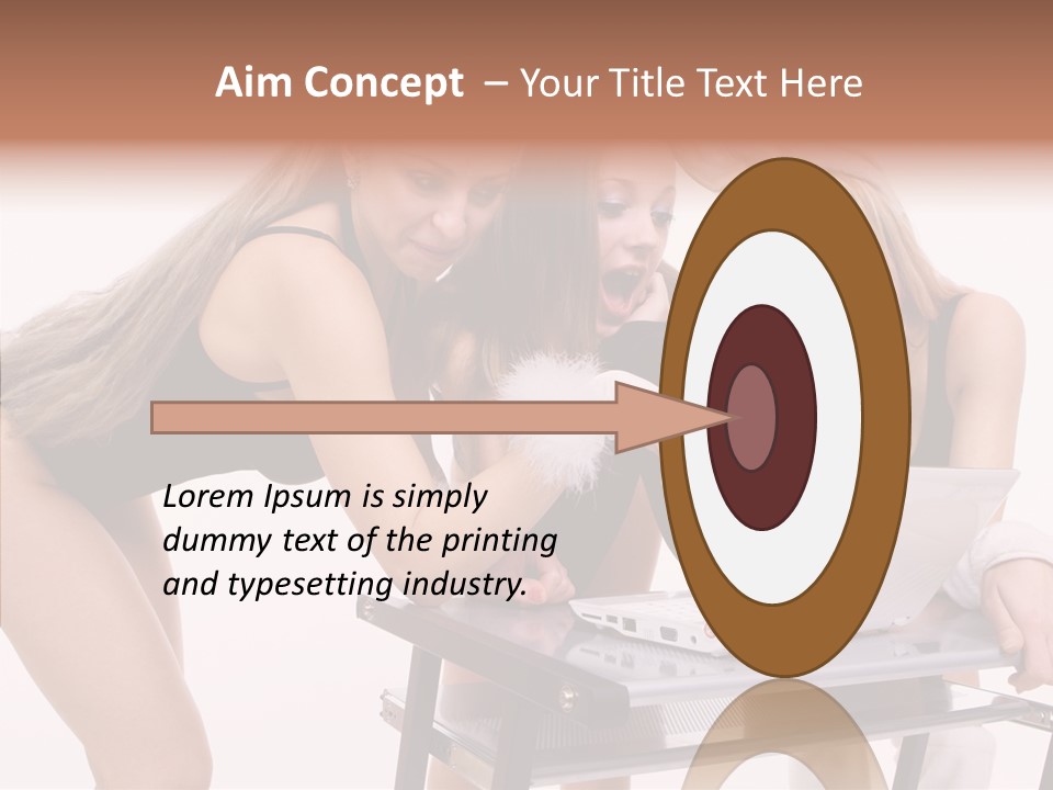 Playful Bunny Female PowerPoint Template