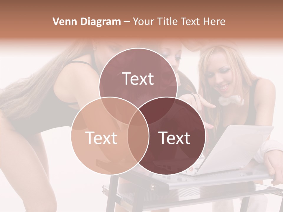 Playful Bunny Female PowerPoint Template