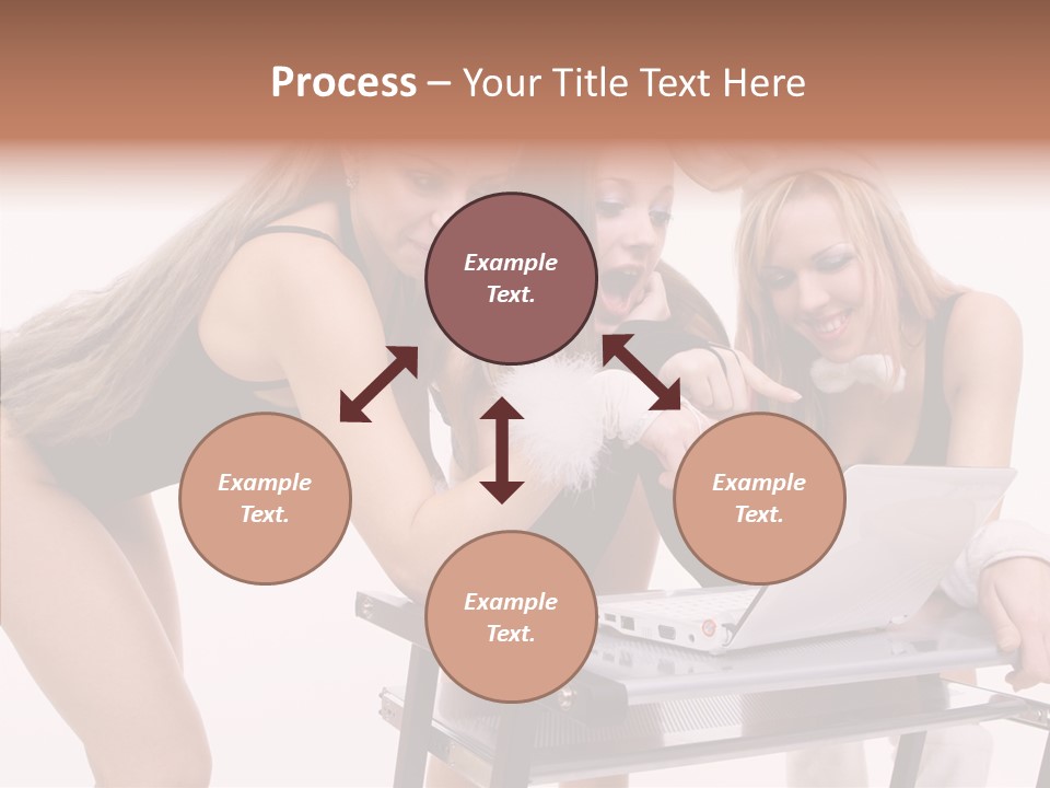 Playful Bunny Female PowerPoint Template