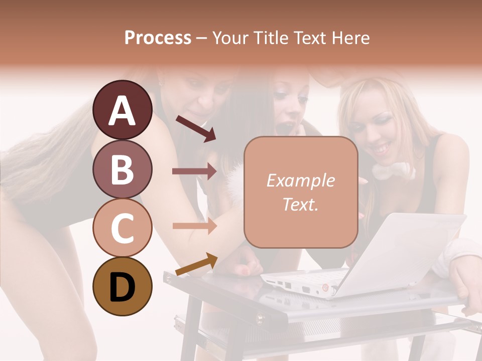 Playful Bunny Female PowerPoint Template