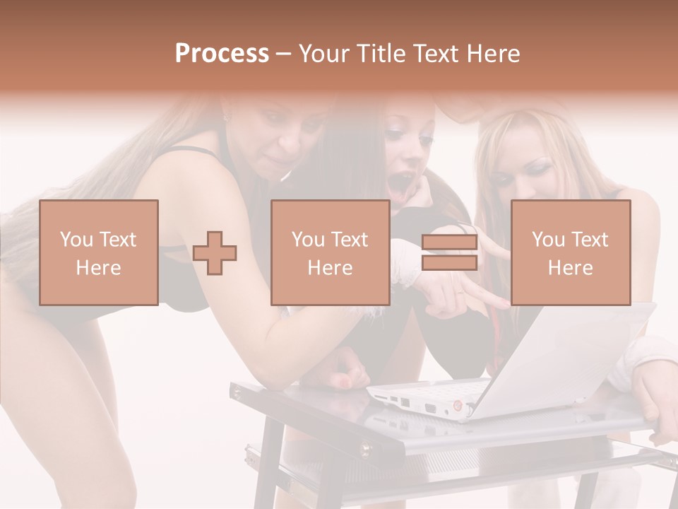 Playful Bunny Female PowerPoint Template