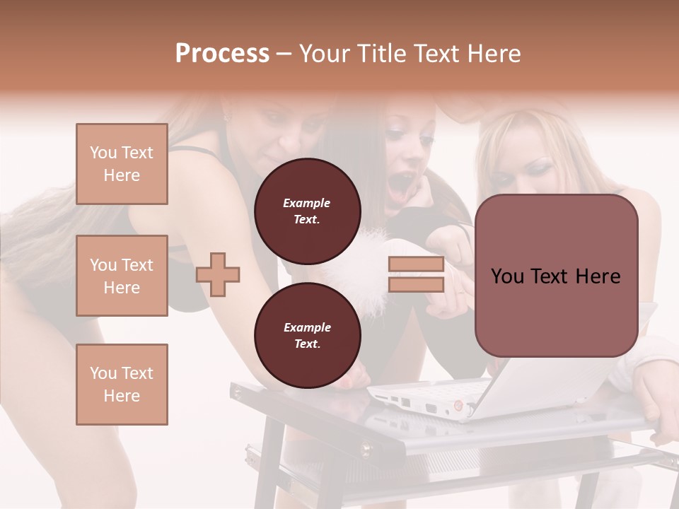 Playful Bunny Female PowerPoint Template