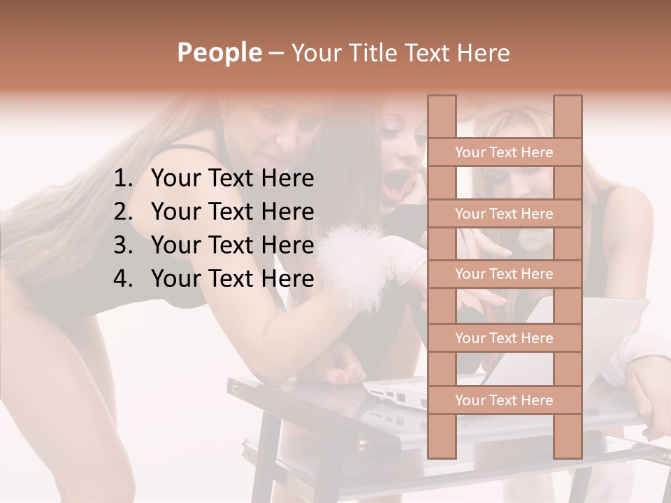 Playful Bunny Female PowerPoint Template