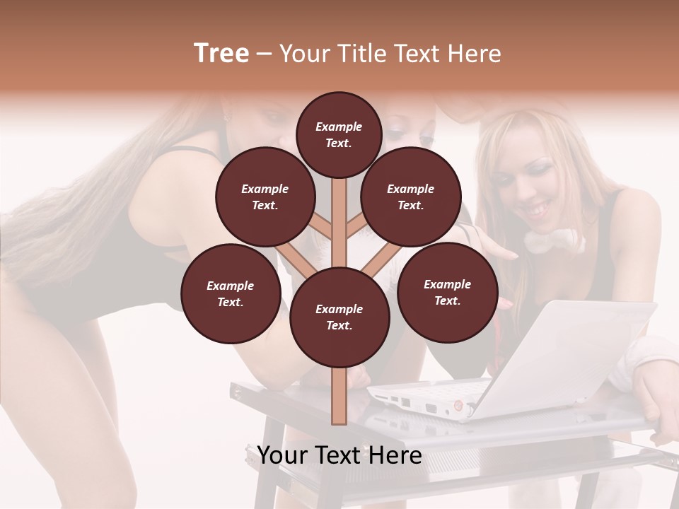 Playful Bunny Female PowerPoint Template