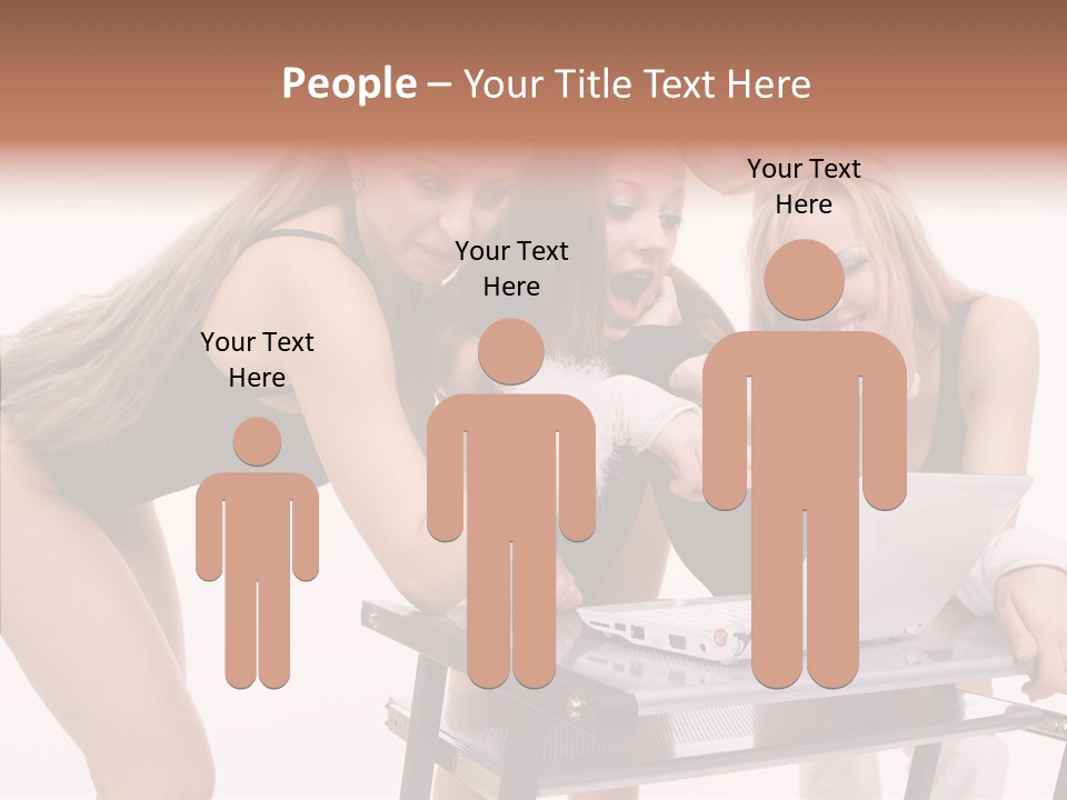 Playful Bunny Female PowerPoint Template