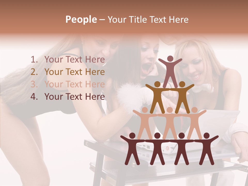 Playful Bunny Female PowerPoint Template