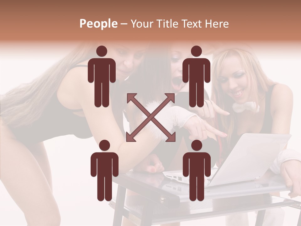 Playful Bunny Female PowerPoint Template