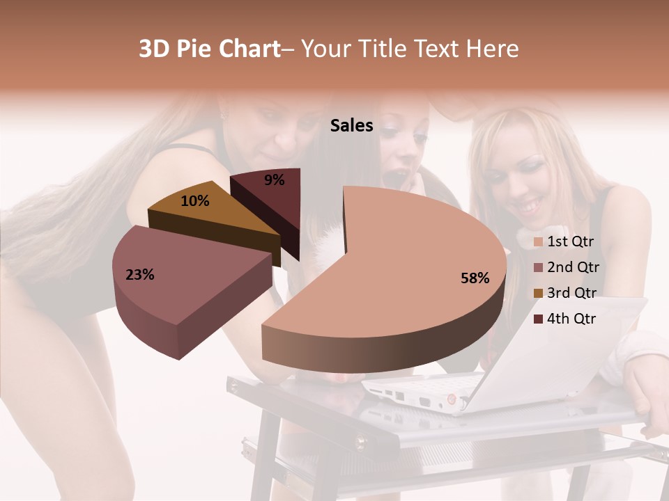 Playful Bunny Female PowerPoint Template