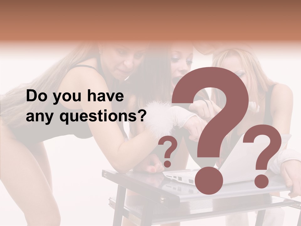 Playful Bunny Female PowerPoint Template