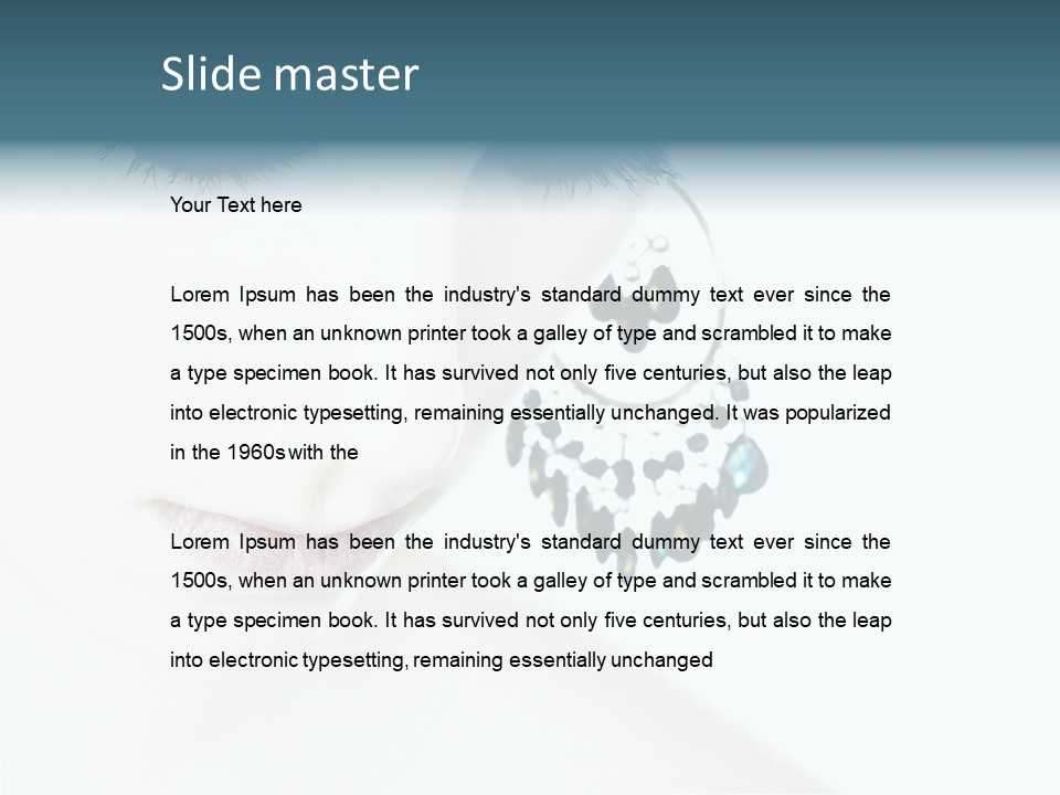 Tranquil Portrait Face PowerPoint Template