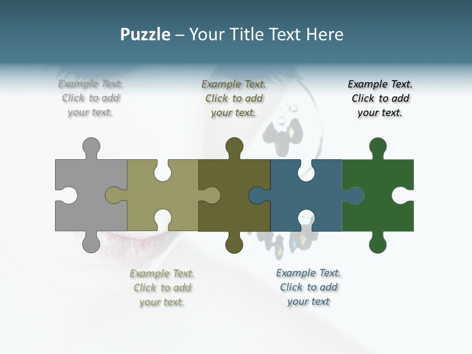 Tranquil Portrait Face PowerPoint Template