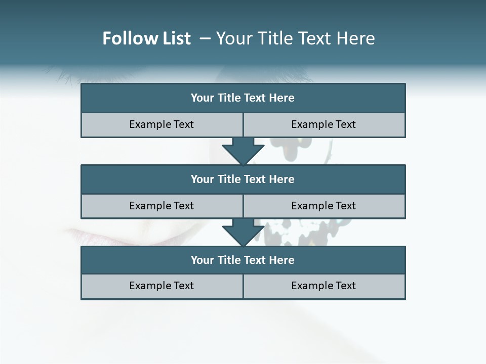 Tranquil Portrait Face PowerPoint Template