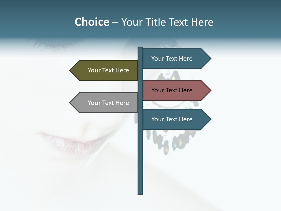 Tranquil Portrait Face PowerPoint Template