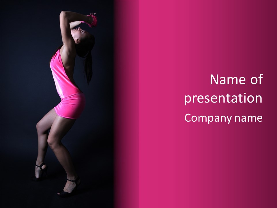 Dark Girl Woman PowerPoint Template