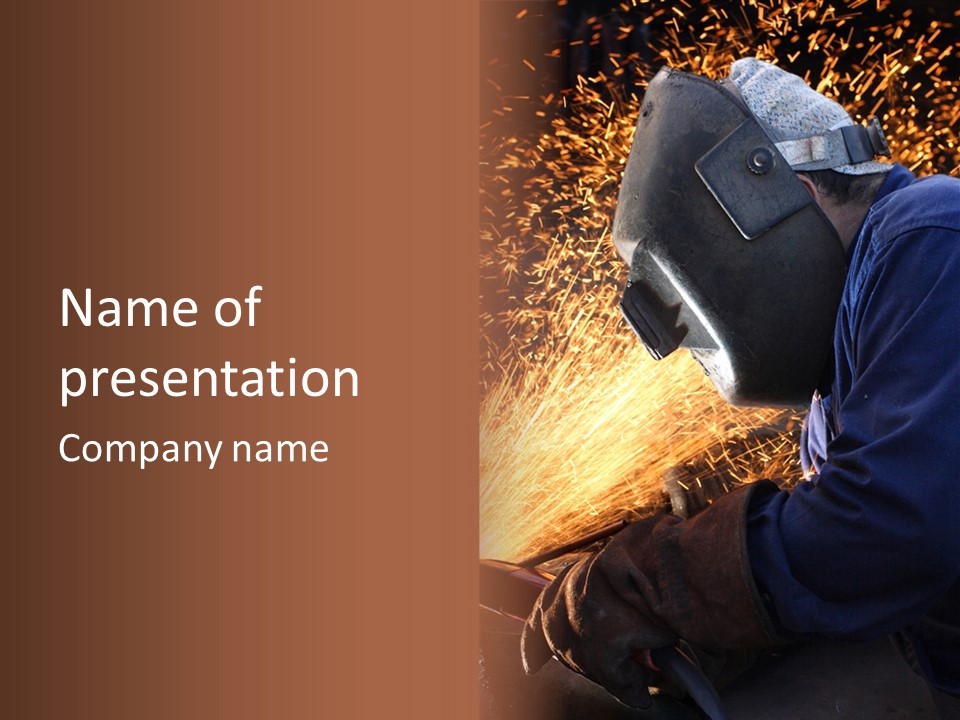 Technology Manufacturing Welding PowerPoint Template