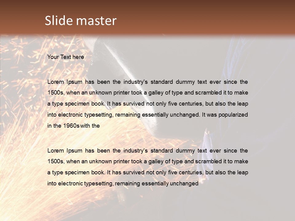 Technology Manufacturing Welding PowerPoint Template