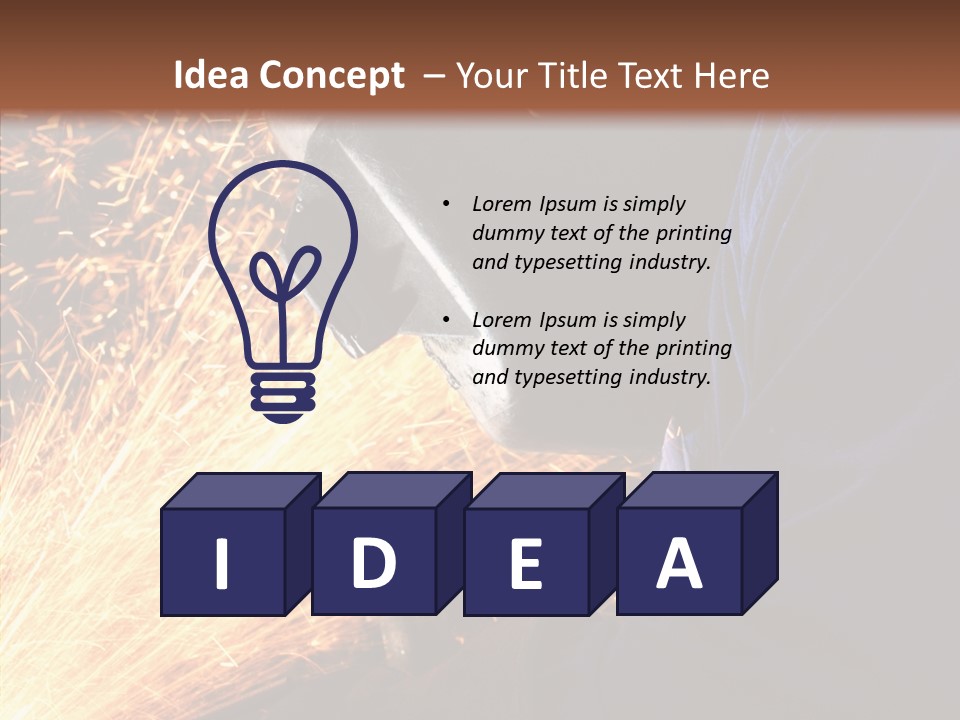Technology Manufacturing Welding PowerPoint Template