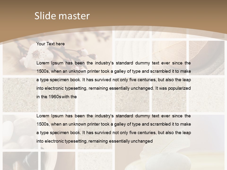 Textured Blooming Flowers PowerPoint Template