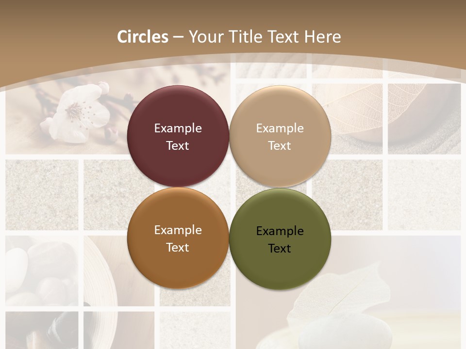 Textured Blooming Flowers PowerPoint Template