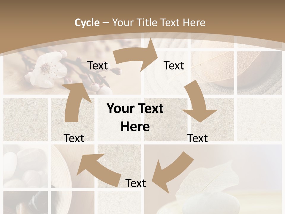 Textured Blooming Flowers PowerPoint Template