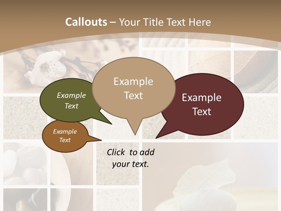 Textured Blooming Flowers PowerPoint Template