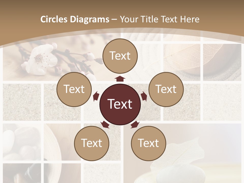 Textured Blooming Flowers PowerPoint Template