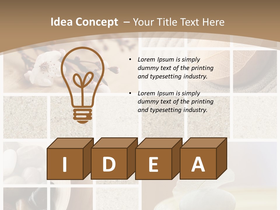 Textured Blooming Flowers PowerPoint Template