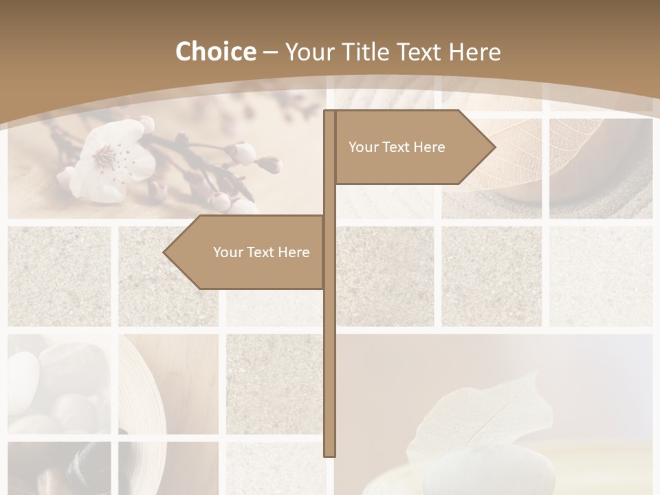 Textured Blooming Flowers PowerPoint Template