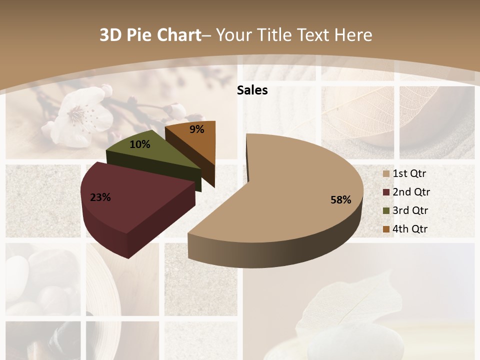 Textured Blooming Flowers PowerPoint Template