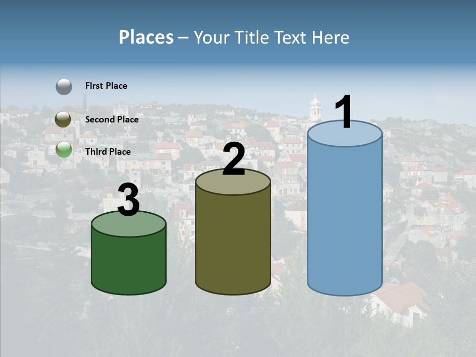 Island Colorful Building PowerPoint Template