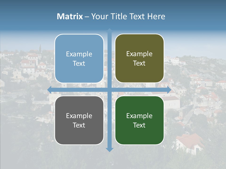 Island Colorful Building PowerPoint Template