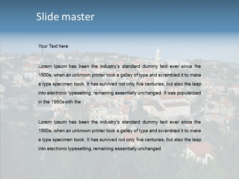 Island Colorful Building PowerPoint Template