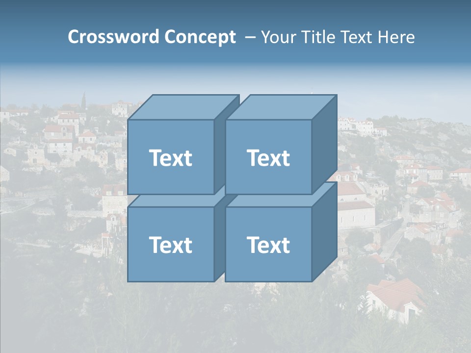 Island Colorful Building PowerPoint Template