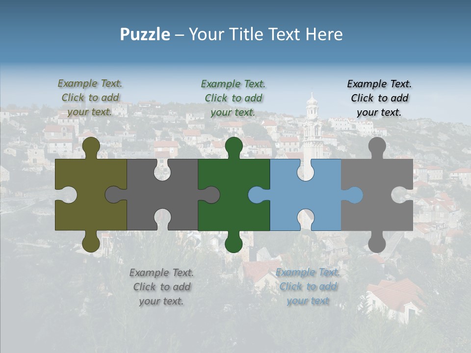 Island Colorful Building PowerPoint Template