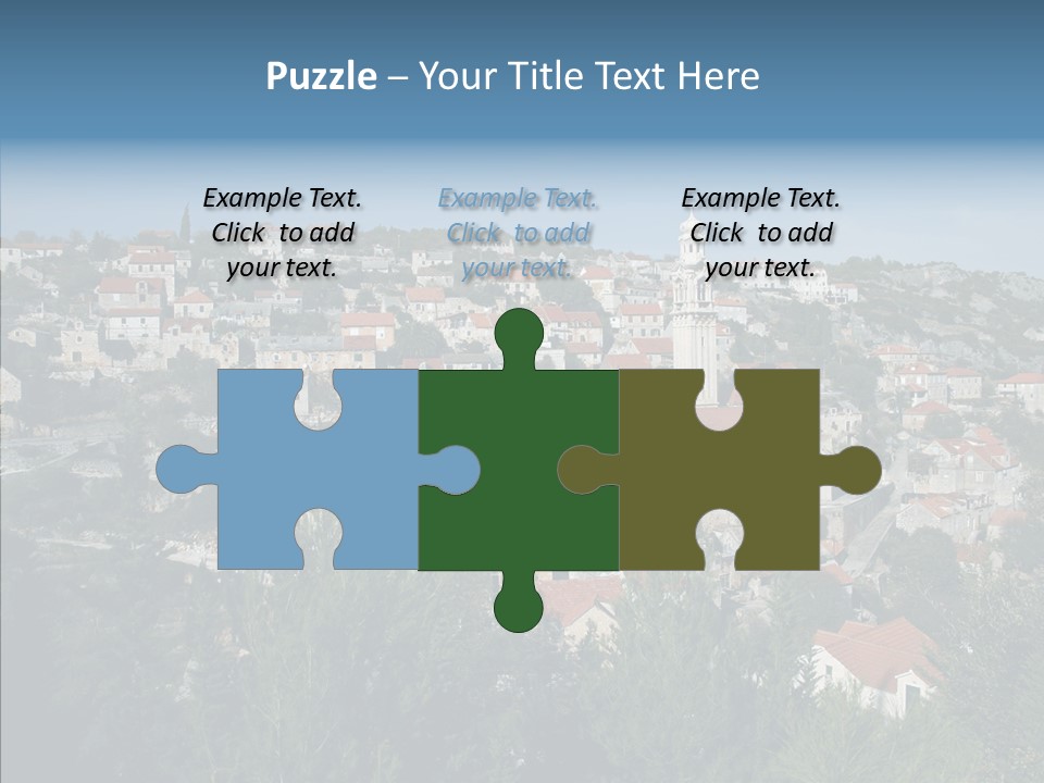 Island Colorful Building PowerPoint Template