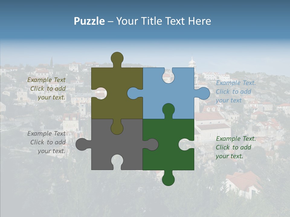 Island Colorful Building PowerPoint Template