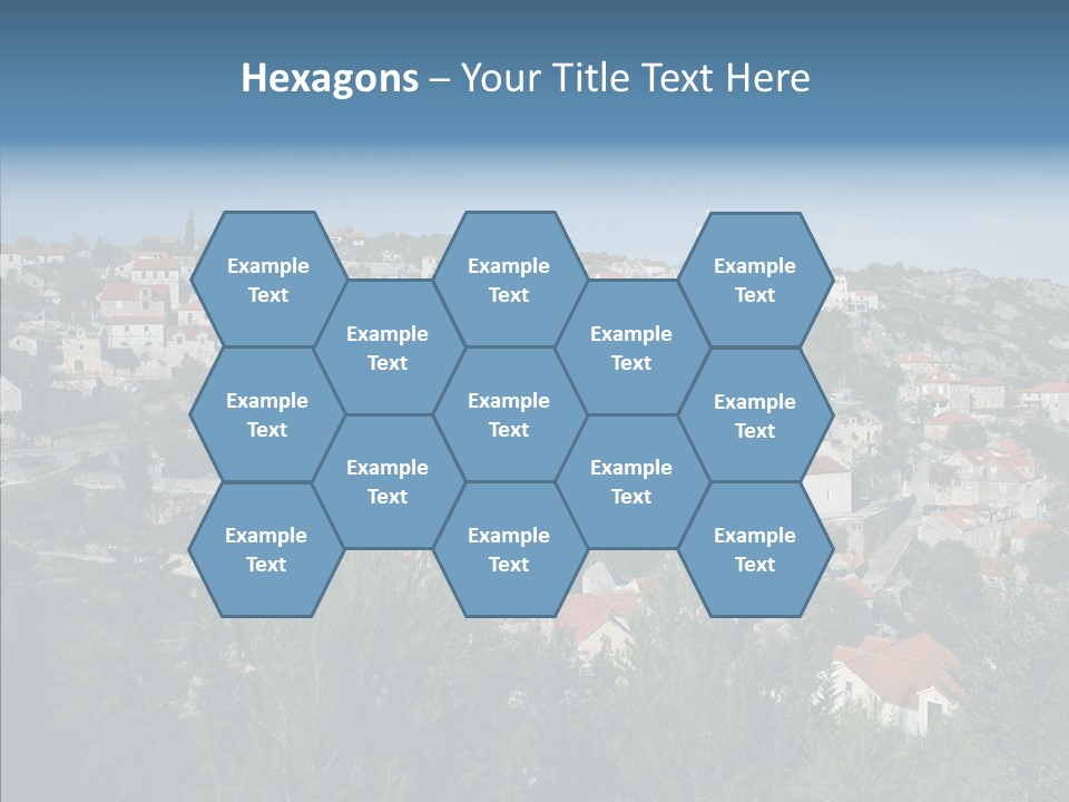 Island Colorful Building PowerPoint Template